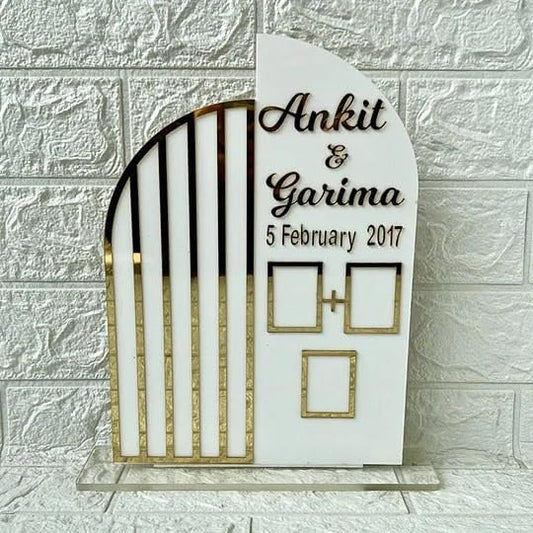Customized Wedding Thumb Impression Board Marriage Couple Thumb Board Wedding Gift Thumb Print Frame with Personalised Embellishments Finger Print Gift