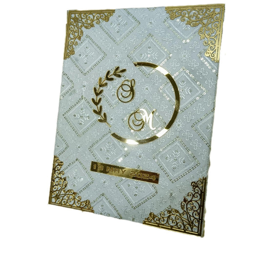 CUSTOMISED FANCY NIKAH NAMA BOOKLET (WHITE) NIKAH SIGN AND THUMB IMPRESSION BOOKLET WEDDING GIFT CUSTOMISED THE NAME OF BRIDE AND GROOM